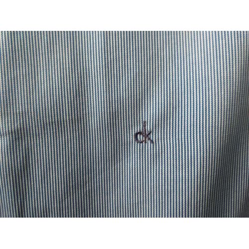 Chemise À Rayure Bleu Calvin Klein