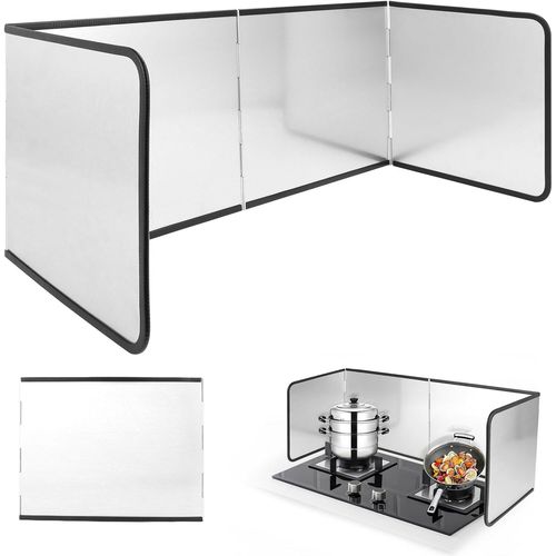ERYI-Plaque Anti Projection Cuisine 4 Côtés Anti Eclaboussure Cuisine Pliable Protection Plaque De Cuisson, Protection D'Écran Anti-Éclaboussures, Pour Cuisinière, Rôtir, Évier