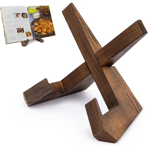 Eryi-Support De Livre De Cuisine, Porte-Livre De Cuisine En Bois Artisanal, Porte-Livre De Recette Pour Présentoir, Support De Livre De Recette Pour Cuisine, Cuisine De Ferme, Comptoir De Cuisine