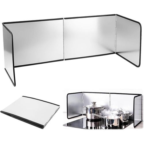 ERYI-Plaque Anti Projection Cuisine, Protection Anti-Éclaboussures Pliable - Protection Anti-Éclaboussures 4 Côtés Anti Eclaboussure Cuisine Pliable Protection D'Écran Pour Cuisinière, Rôtir, Évier
