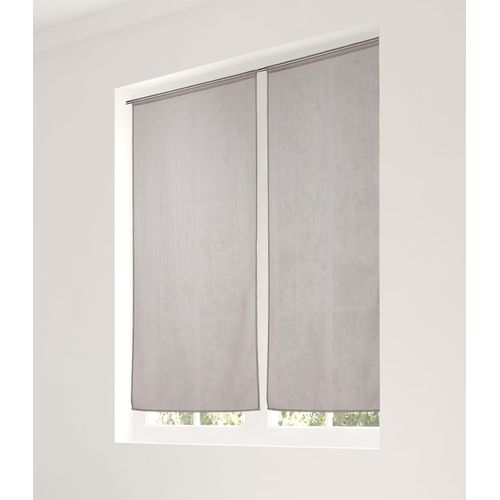 Eryi-Voilage Paire De Vitrage - Passe Tringle - Gris - 60x140cm - 100% Polyester - Certifié Oeko -Tex - Tissé Et Teint En France - Collection Etamine Givrée