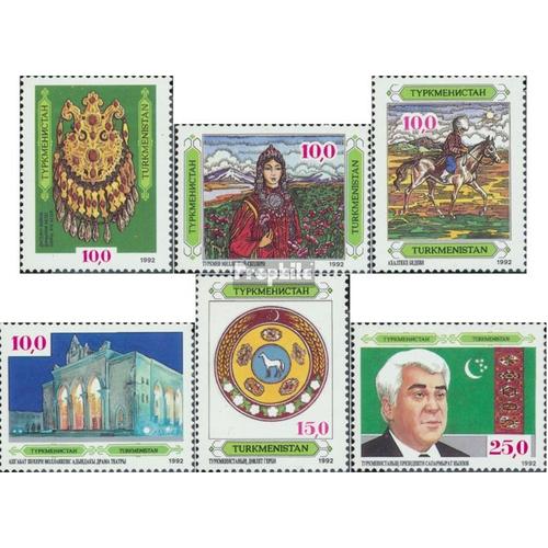 Turkménistan 4-9 (Complète Edition) Neuf Avec Gomme Originale 1992 Trésors