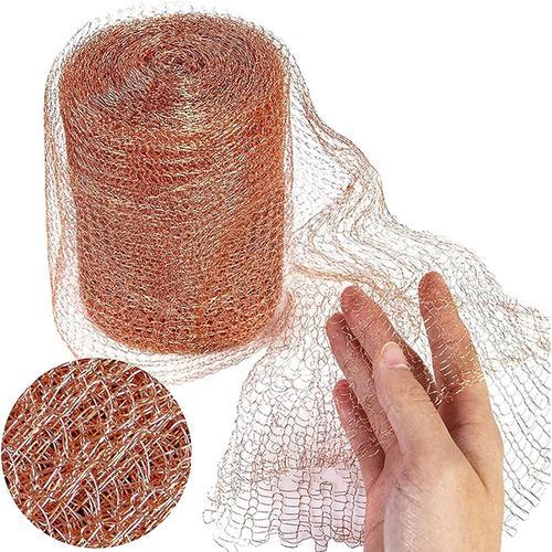 Filet Cuivre Tricot, Grillage Anti Rongeur, 3 Metre Haute Qualit¿¿ Grillage Anti Rongeur, Bloqueur en Cuivre Maille Tricot¿¿e pour Maison, pour Jardin, Souris, Chauve-Souris, Oiseaux, Escargots