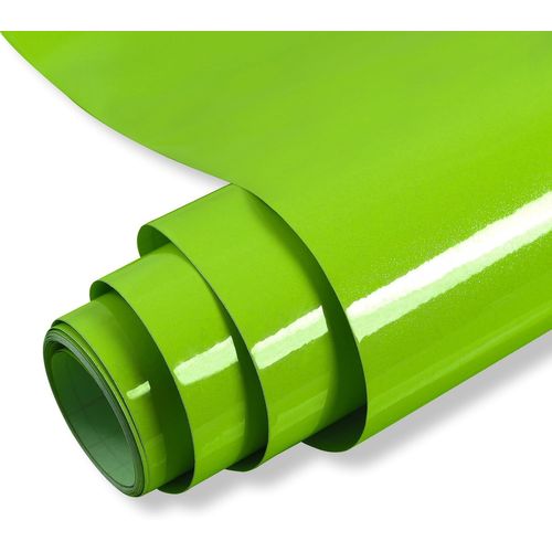 ERYI-Papier Adhesif Pour Meuble Vert Foncé Brillant 40X300Cm, Papier Peint Adhesif, Imperméable Vinyle Autocollants Meubles Cuisine Murs Tables Salles De Bain Armoires Comptoirs