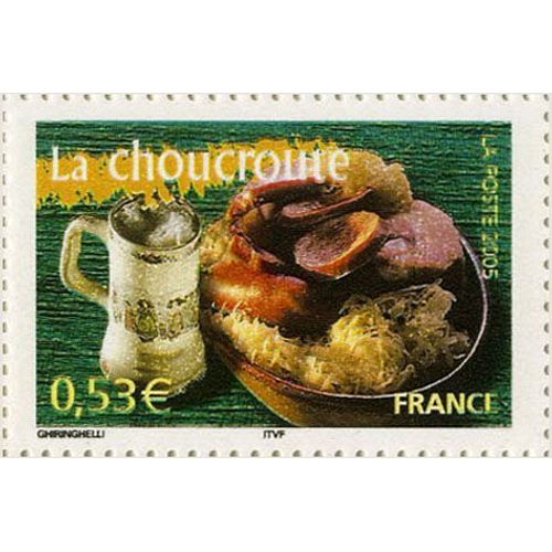 France 2005, Très Beau Timbre Neuf** Luxe Yvert 3774, Portraits De Régions N° 5 - La France À Vivre, La Choucroute. -