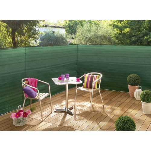 Brise Vue Tissé 100% Occultant -Vert - 1,5 X 5 M Supratex