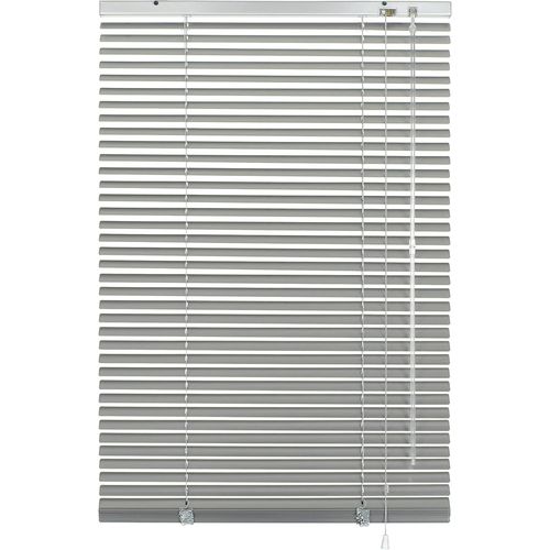 ERYI-Store Vénitien En Aluminium, Fixation Au Mur Et Au Plafond, Kit De Montage Inclus, Store Vénitien Aluminium, Argenté, 60 X 130 Cm (Lxh)
