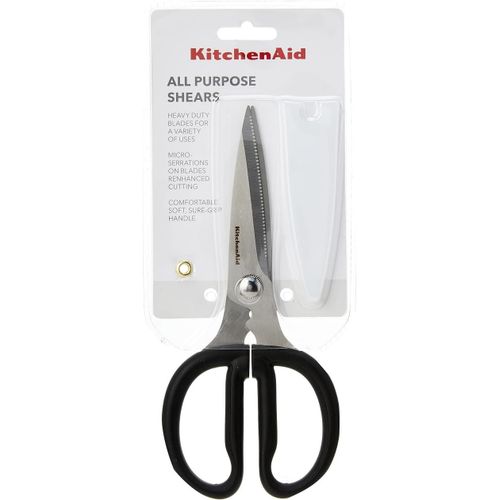 ERYI-- Paire De Ciseaux Multi Tâches En Inox Et Cache Lames En Plastique, 22.9 X 13.2 Cm - Noir