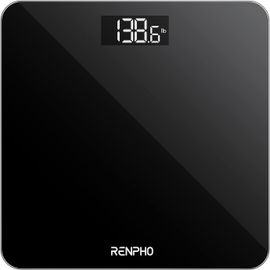 Eryi-Balance Pese Personne Électronique, Pese Personnes De Haute Précision Avec Affichage Par Led, Design Fin, Poids Max. 180 Kg, Précision De 50 G, Noir