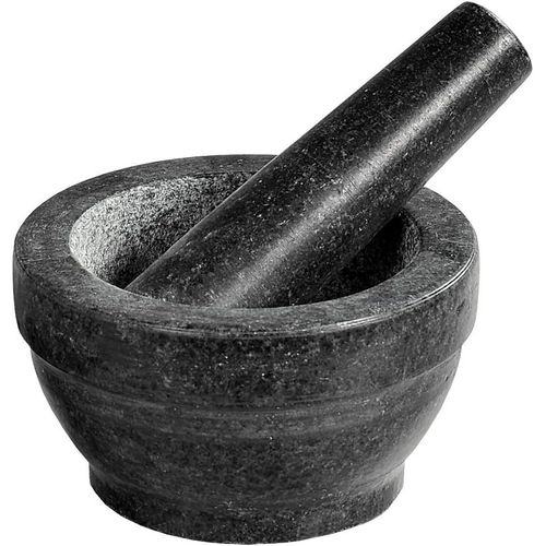 ERYI-71501 Mortier Et Pilon Granite Poli 16 X 8 Cm