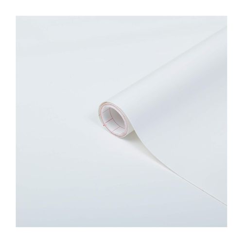 ERYI-Papier Adhésif Pour Meuble Uni-Colore Laque Blanc - Film Autocollant Décoratif Rouleau Vinyle - Pour Cuisine, Porte - Décoration Revêtement Peint Stickers Collant - 90 Cm X 2,1 M