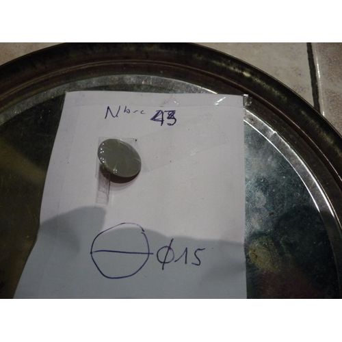 Lot G 7 Boutons Queue Gris 15 Diam