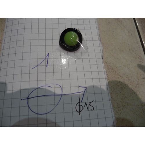 Lot N 36 Boutons Queue Vert Cercle De Noir Diam 013 015