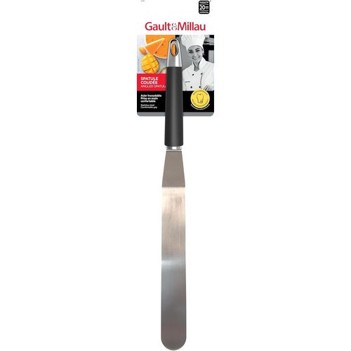 Eryi-- Spatule Coudée - Précision Et Contrôle Pour Vos Glaçages - Ergonomique Et Flexible - Lot De 1, La Collection Inox Brossé