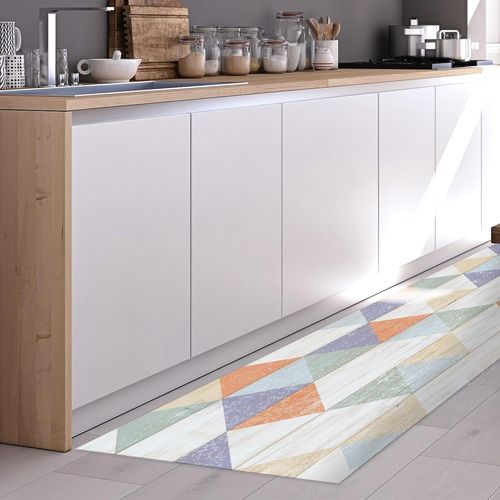 Eryi-Tapis De Cuisine Antidérapant Colour Wood 50x120 Tapis De Protection De Sol En Vinyle 100% Fabriqué En Italie, Avec Encre Non Toxique, Ignifuge Et Résistant À L'eau