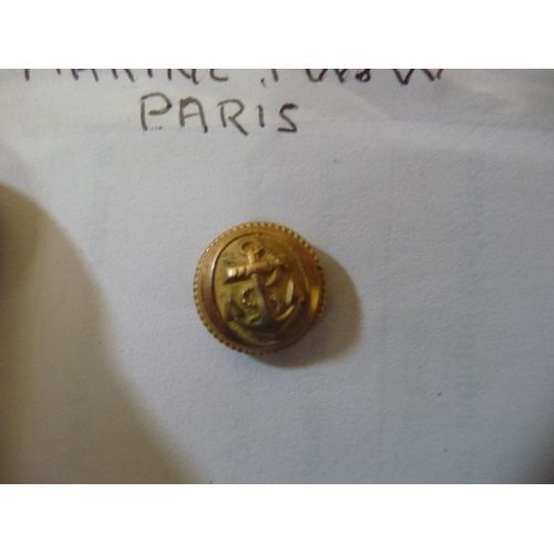 Lot C10 4 Boutons Metal Or Ancre Marine 012 Diam Collection