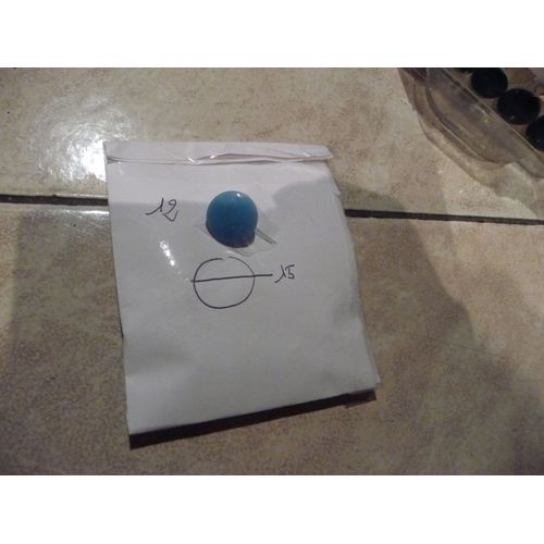 Lot E10 6 Boutons Bleu Ciel À Queue Diam 014