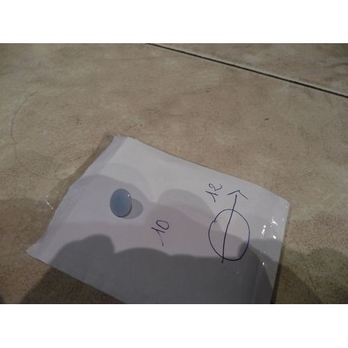 Lot E20 10 Bouton A Queue Bleu Ciel Gris Diam 012