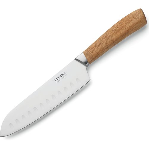 Eryi-Couteau Santoku En Bois , Longueur De La Lame 17 Cm, Extrêmement Tranchant, Manche En Acacia, Inoxydable Et Poli, Type Couteau Japonais