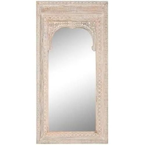 Miroir mural - HOME ESPRIT - Modèle Naturel en Verre - Bois de manguier - 90 x 3,5 x 180 cm - Ethnique