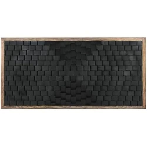 Tête De Lit - Home Esprit - Marron/Noir - Bois De Manguier - 160 X 5 X 80 Cm - Contemporain