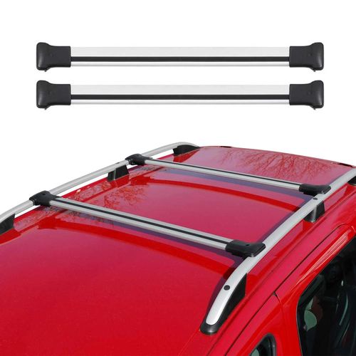 Barres De Toit Transversales Pour Dacia Duster 2023-2025 P1310 Aluminium Gris 2x