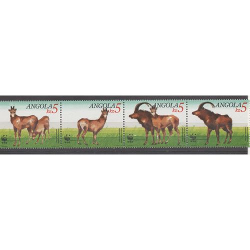 Angola Timbres Animaux : Antilopes 1990