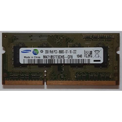 Mémoire SAMSUNG M471B5773CHS-CF8 - PC3-8500S - DDR3 2Go à 1066MHz.