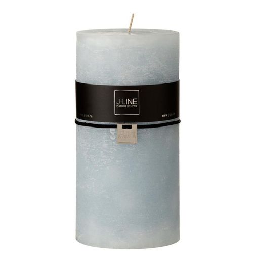 Paris Prix - Bougie Cylindrique Déco "junina" 20cm Bleu Clair