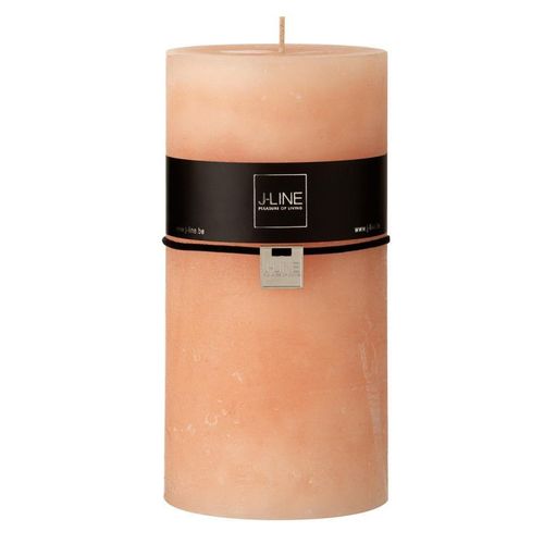 Paris Prix - Bougie Cylindrique Déco "junina" 20cm Pêche