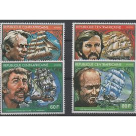 Centrafrique Timbres Les Grands Navigateurs 1981