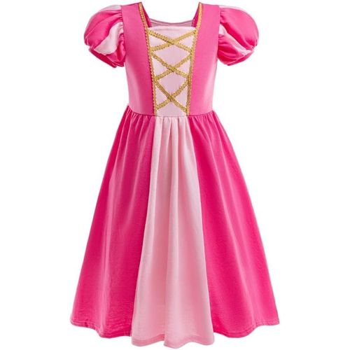 Ehnga-Robe De Deguisement De Princesse En Coton Pour Enfant Fille, Raiponce/Blanche Neige/Mérida