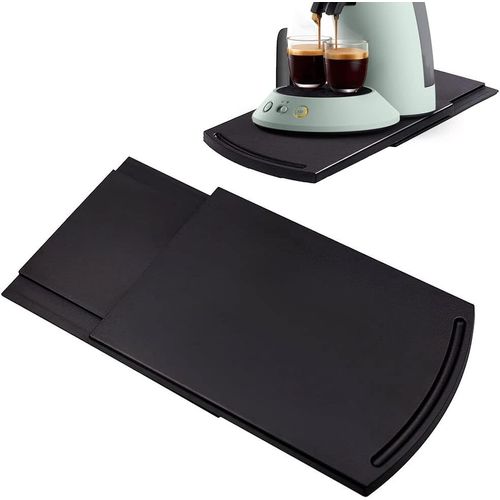 KALANKA-Support de cafetière extensible - Planche coulissante - Tapis de tamper - Porte-dosette - Pour machine à café - Plateau coulissant multifonction - Longueur maximale : 53 cm