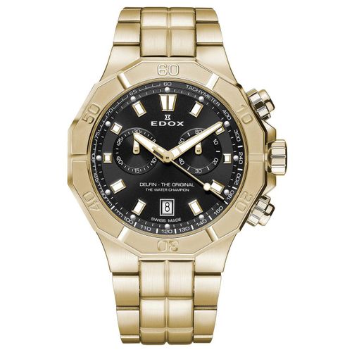 Mens Watch Edox 10113-37jm-Nid, Quartz, 43mm, 20atm