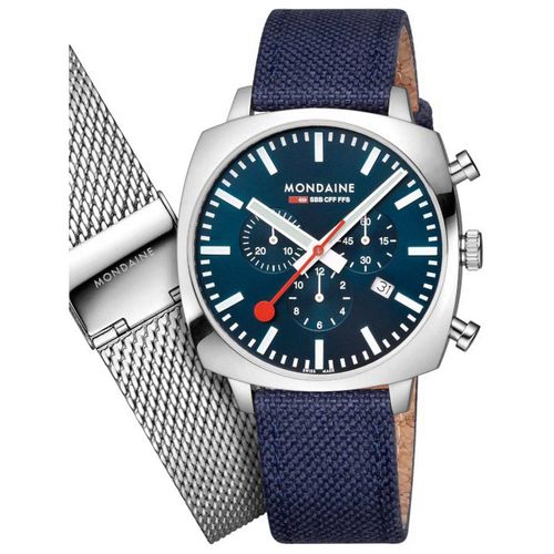 Mens Watch Mondaine Msl.41440.Ld.Set, Quartz, 41mm, 5atm