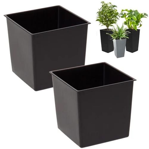 Insert De Remplacement Pour Pot De Fleurs Set De 2 Pièces 13,5x13 Cm 2 L Pour Pots De Fleurs Lamela