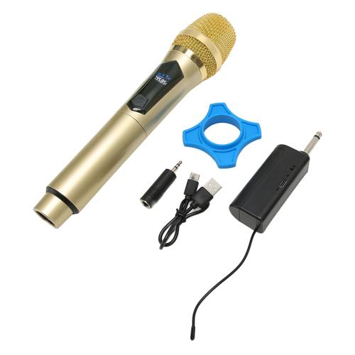 Système de Microphone sans fil, bande V universelle, Rechargeable, fréquence fixe jusqu'à 50 mètres, Microphone dynamique portable
