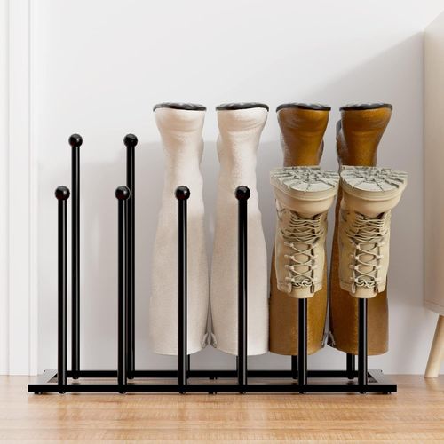 Kgabery-Étagère À Chaussures Sur Pied¿Rangement À Chaussures En Métal Noir,Étagère À Chaussures Pour Dortoir,Placard,Entrée,Chambre,Couloir,Organisateur De Rangement Pour 6 Paires De Bottes
