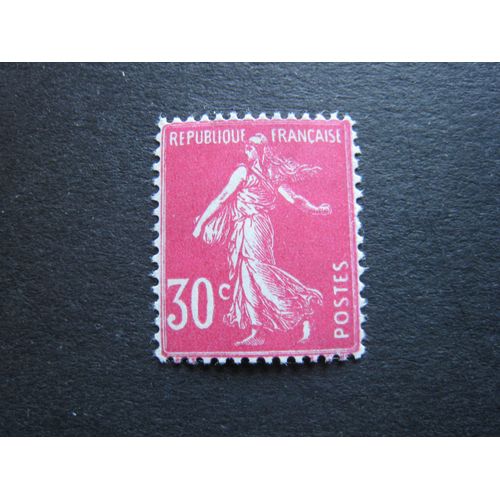Timbre-Poste France Neuf * N° 191a - Semeuse Fond Plein 30 C. Rose ( I I A ) - Années 1924-26