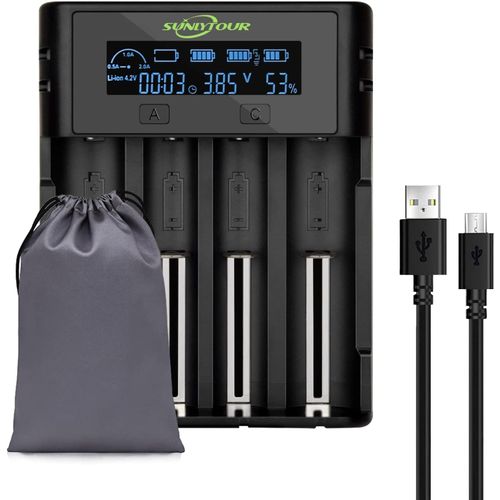 KGABERY-4 Emplacements 21750 21700 Chargeur De Batterie,4 Emplacements Ni-Mh Aa 21750 21700 18650 Chargeurs De Piles 21700 18650 Accu Chargeur Pour Aa Aaa 20700 22650 26700 16340 (Rcr123) Batterie