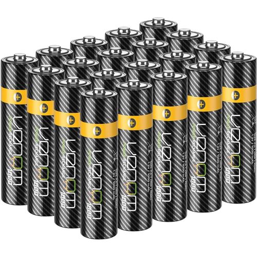 KGABERY-Power Recharge Lot De 20 Piles Aa Rechargeables 1000 Mah