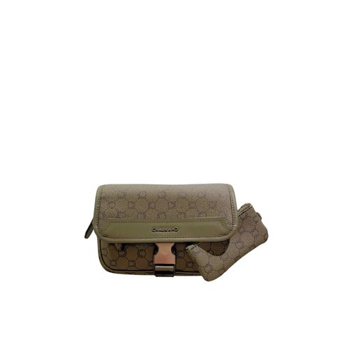 Mini-Sacoche Chabrand Toile Enduite Cuir 85056470 - Olive