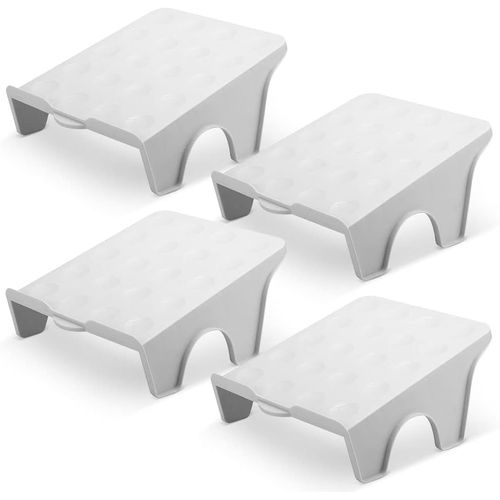 Kgabery-Lot De 4 Étagères À Chaussures Antidérapantes-Double Couche-Rangement Pour Chaussures-Rangement Pour Chaussures-Rangement Peu Encombrant-Pour La Maison,Le Salon