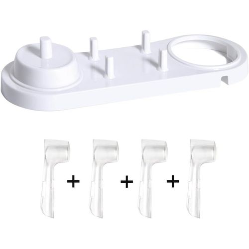 KGABERY-Support De Brosse À Dents Électrique Avec Supports De Tête De Brosse À Dents Électrique+4 Cache-Têtes Pour Oral-B
