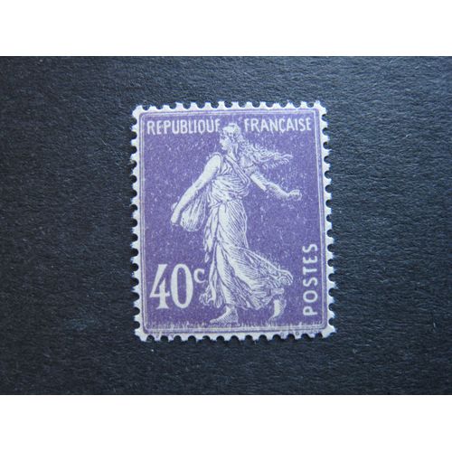 Timbre-Poste France Neuf ** N° 236 - Semeuse Fond Plein 40 C. Violet - Années 1927-31