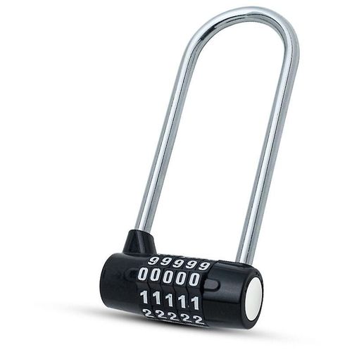 Cadenas à combinaison à 5 chiffres - Cadenas robuste de 148 mm - Facile à utiliser et réinitialisable - Petit cadenas pour casiers, usage extérieur, intérieur, conteneurs