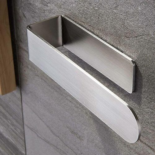Anneau porte-serviettes de salle de bain, porte-serviettes ouvert, style européen, fixation murale, autocollant, sans perçage, acier inoxydable SUS 304, 23 x 4 x 4,5 cm