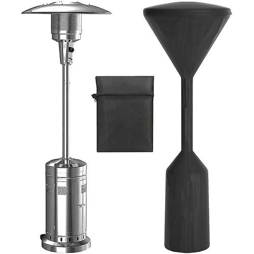 Housse de protection pour chauffage de terrasse à gaz, résistante à l'eau, noire, 241 x 86 x 47 cm