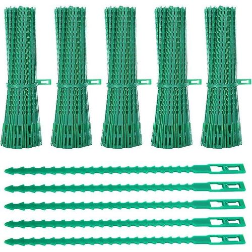 Lot de 500 attaches pour plantes, 17 cm, réglables, flexibles, en plastique, pour soutenir les plantes.