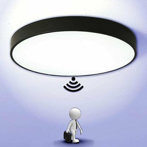 Plafonnier Led Avec Détecteur De Mouvement, Lampe Automatique Pour Balcon Extérieur, Garage, Couloir, Entrée, Luminaire Rond, Facile À Installer, Plafonnier 600